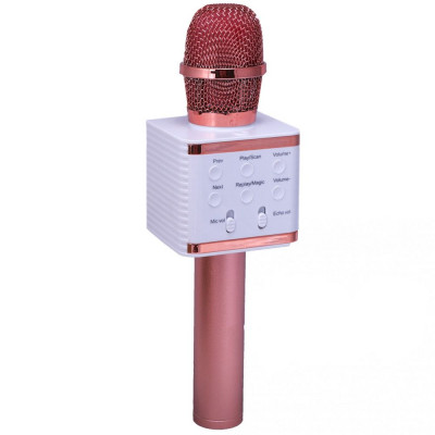 Караоке-микрофон Bluetooth TTech V7 Rose Gold