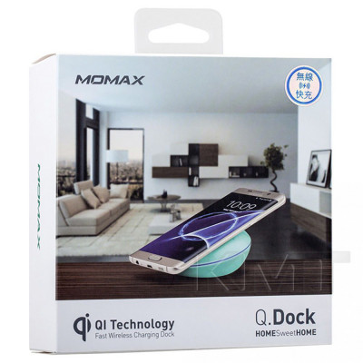 Беспроводная зарядка Qi Momax - Q.Dock Android Support (UD2B) Blue (BS-000042023)