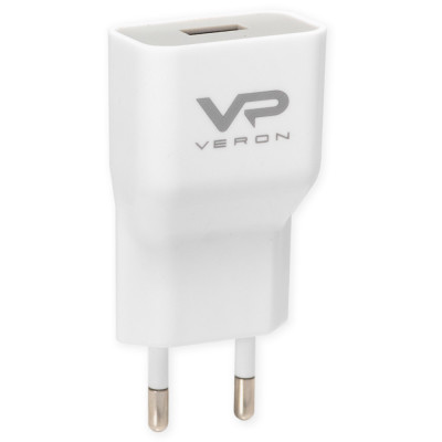 Сетевое зарядное Veron AD-19 (1USB/2A/Quick Charge 2.0) белый