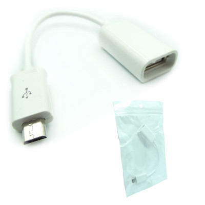 Адаптер Micro USB Male - OTG Female TTech MO-01 белый