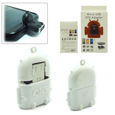 Адаптер Micro USB Male - OTG Female TTech белый