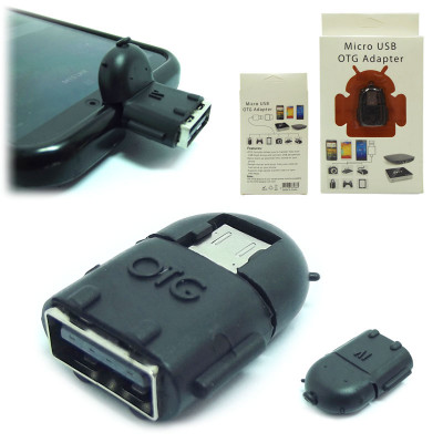 Адаптер Micro USB Male - OTG Female TTech черный