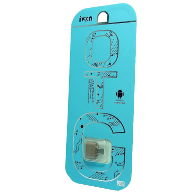 Адаптер Micro USB Male - OTG Female iVon OTG-2 розовый