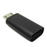 Адаптер Micro USB Male - Type C Female TTech Metal Adapter черный