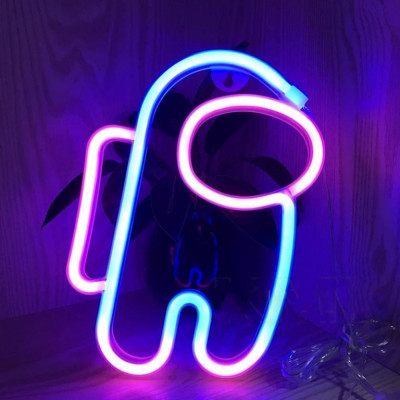 Детский настольный светильник-ночник TTech Neon Series Among Us Blue