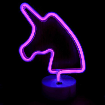 Детский настольный светильник-ночник TTech Neon Series Unicorn Pink