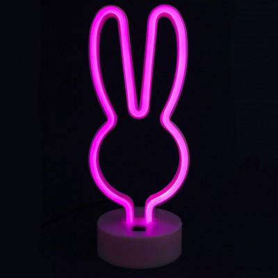 Детский настольный светильник-ночник TTech Neon Series Bunny Pink