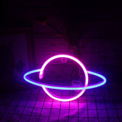 Детский настольный светильник-ночник TTech Neon Series Jupiter Pink