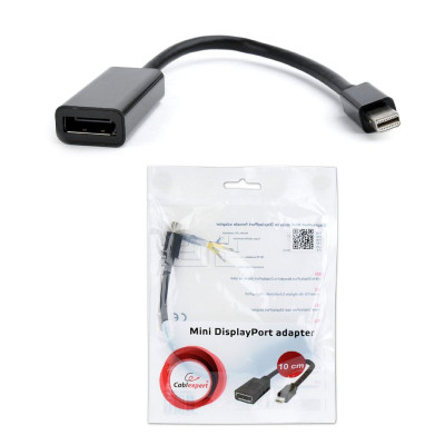 Кабель DisplayPort Mini Male - DisplayPort Female Cablexpert DPF-001 (10см) черный