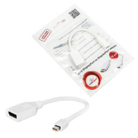 Кабель DisplayPort Mini Male - DisplayPort Female Cablexpert DPF-001 (10см) белый