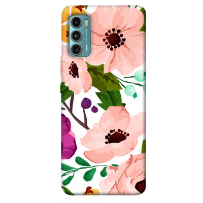 Чехол для Motorola Moto G60 Epik Print Series Акварельные цветы