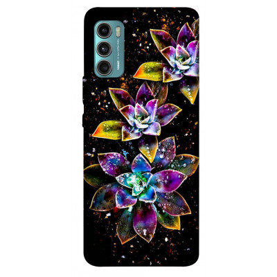 Чехол для Motorola Moto G60 Epik Print Series Flowers on black