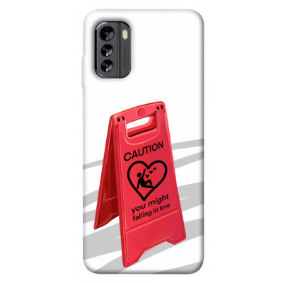 Чехол для Nokia G60 Epik Print Series Caution falling in love