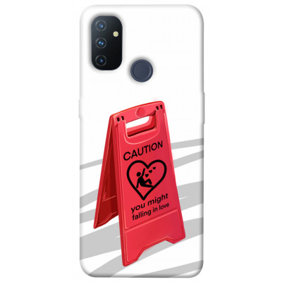 Чехол для OnePlus Nord N100 Epik Print Series Caution falling in love