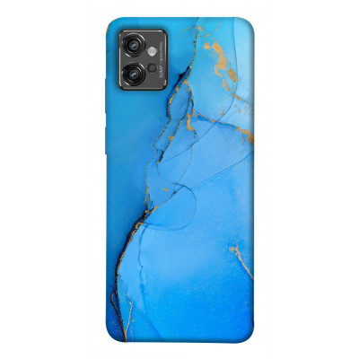 Чехол для Motorola Moto G32 Epik Print Series Синий с золотом