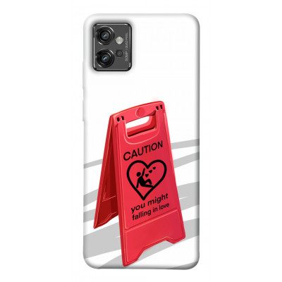 Чехол для Motorola Moto G32 Epik Print Series Caution falling in love