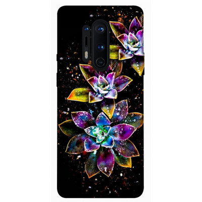 Чехол для OnePlus 8 Pro Epik Print Series Flowers on black