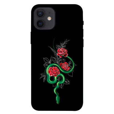 Чехол для Apple iPhone 12 (6.1") Epik Print Series Snake in flowers