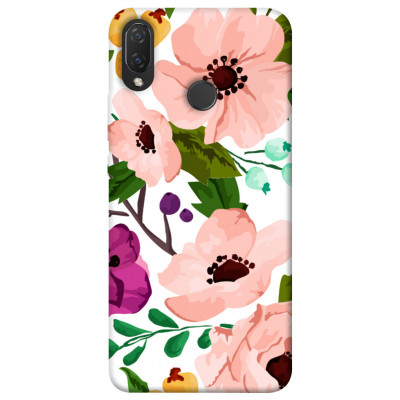 Чехол для Huawei P Smart+ (nova 3i) Epik Print Series Акварельные цветы