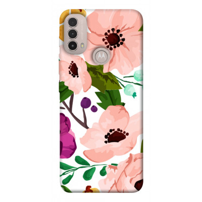 Чехол для Motorola Moto E40 Epik Print Series Акварельные цветы