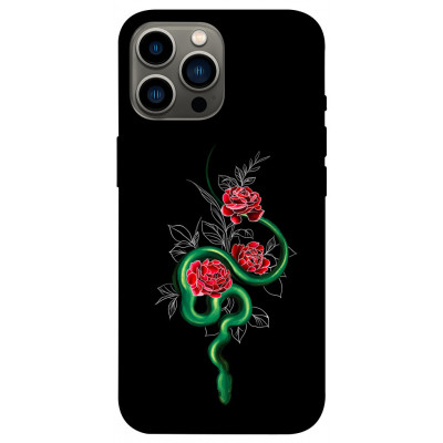 Чехол для Apple iPhone 12 Pro Max (6.7") Epik Print Series Snake in flowers