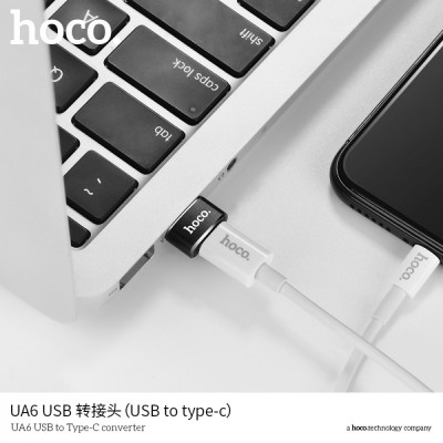Переходник Hoco UA6 USB To Type C Converter — Black