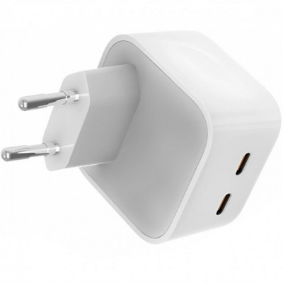 Сетевое зарядное (СЗУ) для Apple MHJE3 ZMA (35W/2USB-C) Белый