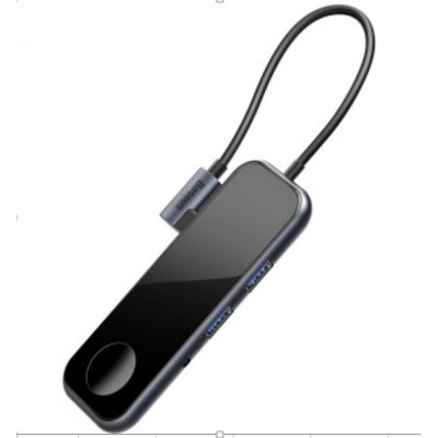 USB-хаб Baseus (CAHUB-BZ0G) Type C - 2USB 3.0+HDMI+AUX+Type C+iWatch Wireless Charger Серый