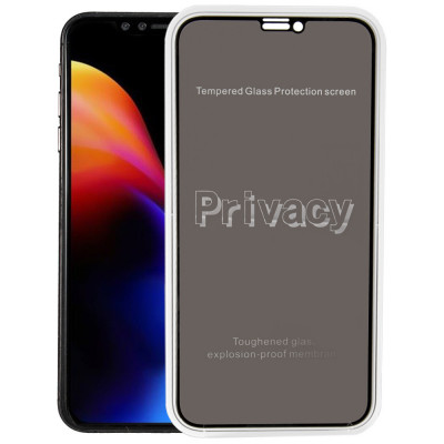 Защитное стекло для Apple iPhone 13/13 Pro/14 Privacy 3D Черный