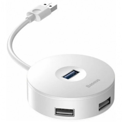 USB-хаб Baseus (CAHUB-F) Airjoy round box (USB3.0 to USB3.0*1+USB2.0*3 CAHUB-F02 Белый
