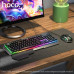 Комплект игровой клавиатура и мышь Hoco GM12 RGB gaming (En+RU) черный