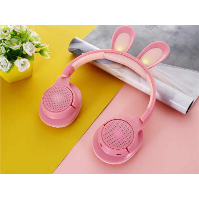 Навушники с ушками Bluetooth UK-KT56 Розовый
