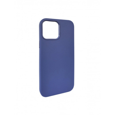 Чехол для iPhone 12 Pro Max Leather (MagSafe) Синий