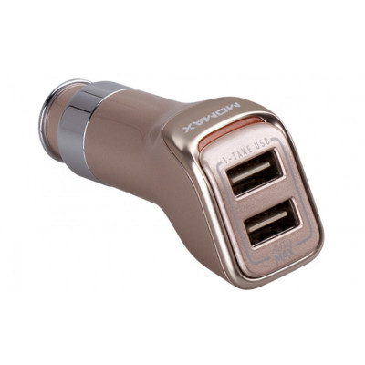 Автомобильное зарядное (АЗУ) Momax (UC2D) (2 USB/4.8 A) Черный/Золотой