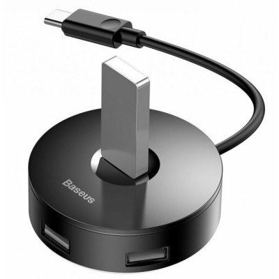 USB-хаб Type-C Baseus (CAHUB-G) Airjoy round box (Type-C to USB3.0*1+USB2.0*3 CAHUB-G01 Черный