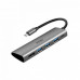 USB-хаб Type-C 5 в 1 WiWU Alpha A531H Серый