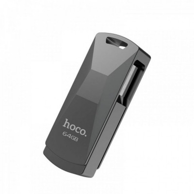 Флешка (флеш память USB) Hoco 64 GB UD5 Серый