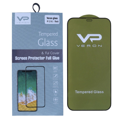 Защитное стекло для Apple iPhone 13/13 Pro/14 Veron Slim Full Cover Черный