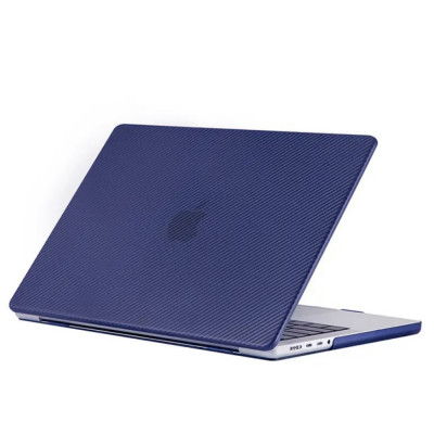 Чехол для MacBook Air 13.3" A1932/A2179/A2337 WIWU Carbon Fiber Темно-синий