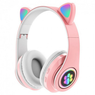 Навушники с ушками Bluetooth UK-B39M Розовый