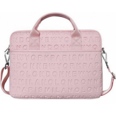 Сумка для ноутбука 13.3"/14.2" WIWU Vogue Laptop Slim Bag /with strap) Розовый