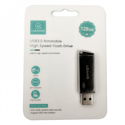 Флешка (флеш память USB) USAMS 128 GB US-ZB197 USB 3.0 High Speed (ZB197UP01) Черный