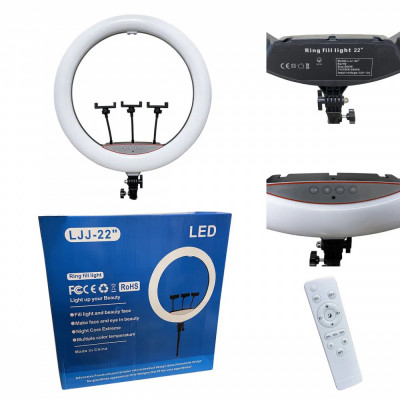 Кольцевая LED лампа 56 см LJJ-22" 22" 480 pcs lights, rotary switch+12V adapter + remote