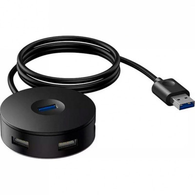 USB-хаб Baseus (CAHUB-U01) Airjoy round box (USB3.0 to USB3.0*1+USB2.0*3 CAHUB-U01 Черный