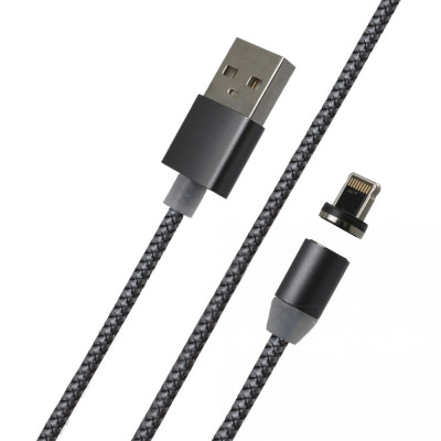 Кабель TTech Magnetic 360 Series Lightning USB (2.1A) (1m) Black (BS-000055974)