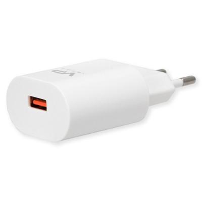Сетевое зарядное Veron AD-17 Quick 3.0 (1 USB) (2 A) Белый
