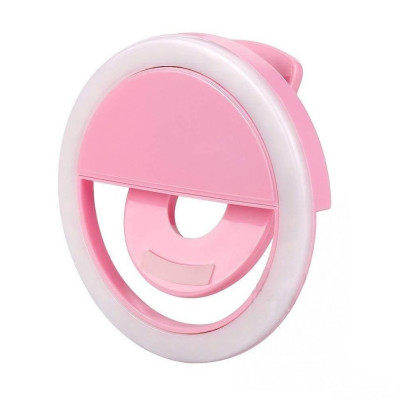 Селфи вспышка кольцевая для телефона TTech Ring Light pink