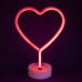 Детский настольный светильник-ночник TTech Neon Series Heart Red