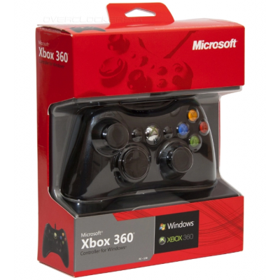 Геймпад проводной для Xbox 360 Microsoft Controller Black