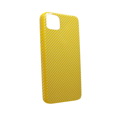 Чехол-накладка для iPhone 11Pro Max TTech Glass Carbon Full Series yellow